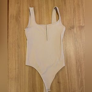 Abercrombie and Fitch Cream Ribbed Leotard